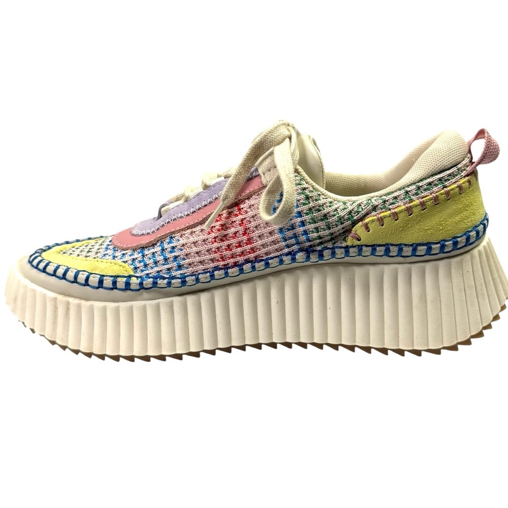 Dolce Vita Dolen 7.5 Colorful Woven Knit Platform Sneakers Women’s - Picture 7 of 10